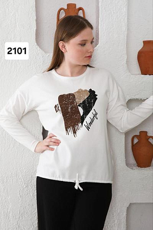 Свитер Julia 2101 white - делук