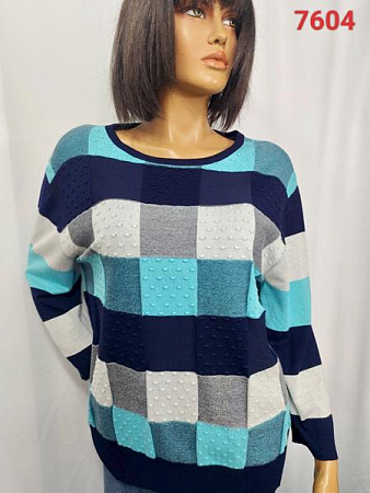 Свитер Lida 7604 navy-l.blue - делук