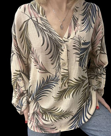 Рубашка Elena&Vika 26023 l.beige - делук