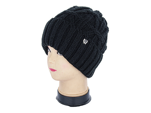 Шапка Angelica PFW002-2 на флісі black - делук