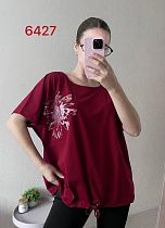 Футболка Fsn 6427 wine - делук