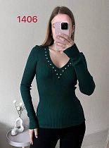 Свитер Fsn 1406 d.green - делук