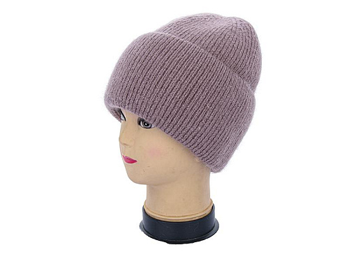 Шапка Angelica Ангора на флісі 0008-5 beige - делук