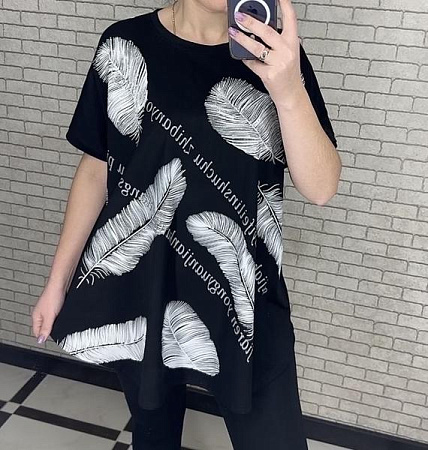 Футболка Levisha 25007 black - делук