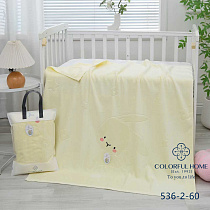 Дитяча простинка велюр з махрою у подарунковій сумці 536-2-60 - делук