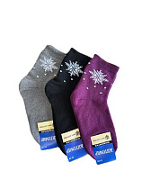 Носки Alia Снежинка mix махра - делук