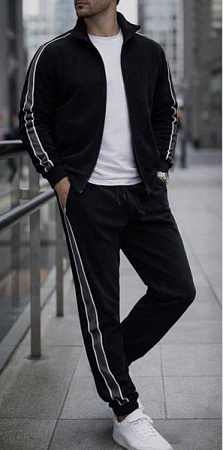 Костюм Спорт Seven Zikina 952 black-grey - делук