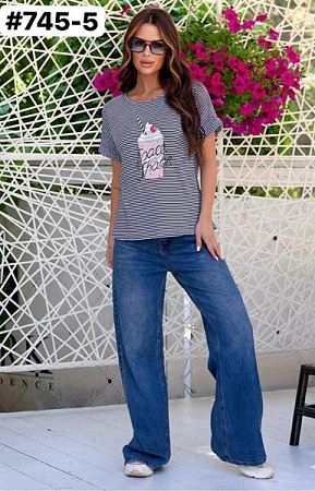 Футболка Bat 745-5 navy - делук