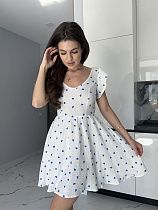 Платье Arina 1507 white-blue Платье Arina 1507 white-blue - делук