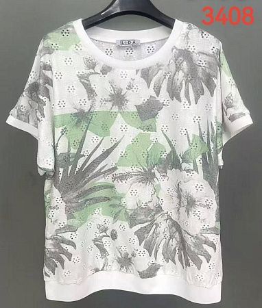Футболка Lida 3408 white - делук