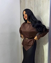 Блузка Femzone 1155 brown - делук