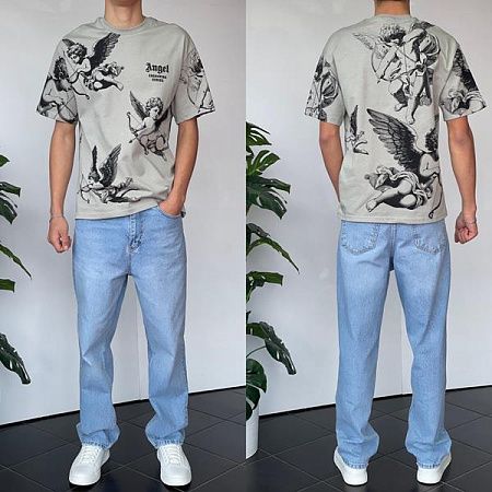 Футболка Three Black 2135 grey - делук