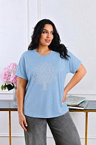 Футболка Elena&Vika 26102 l.blue - делук