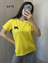 Футболка Fsn 6478 yellow - делук