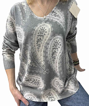 Свитер Elena&Vika 25240 d.grey - делук