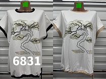 Футболка Gertie 6831 white-beige - делук