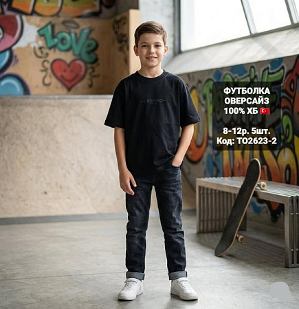 Футболка Amz TO2623-2 black - делук