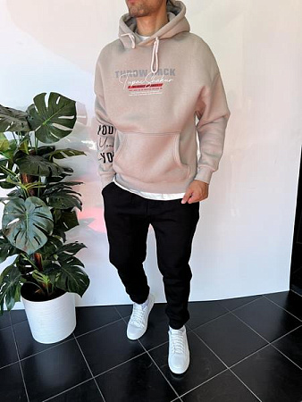 Худи Three Black 2322 beige - делук