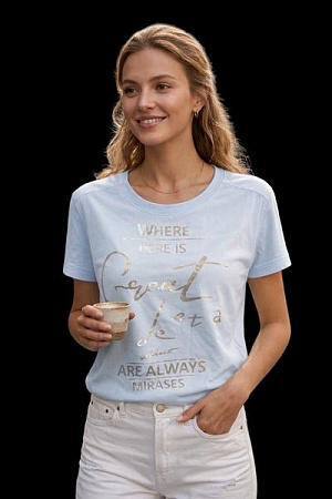 Футболка Levisha 25033 l.blue - делук