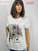 Футболка Lida 0485 white - делук