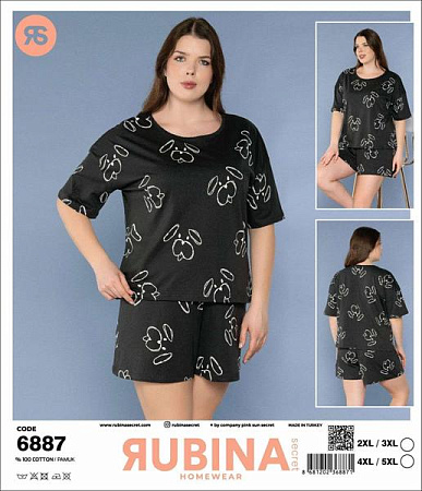 Пижама Anibur 6887 black - делук