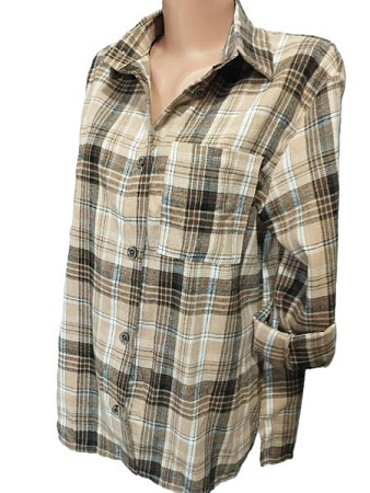 Рубашка Bishoff 584 beige-brown (S-L) - делук