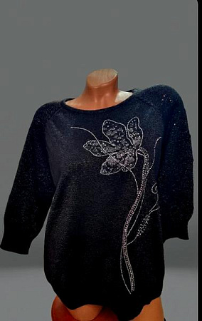 Свитер Julia JL1026 black - делук