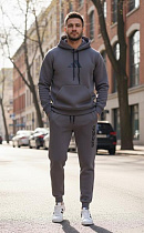 Костюм Спорт Delviago DL527 grey - делук