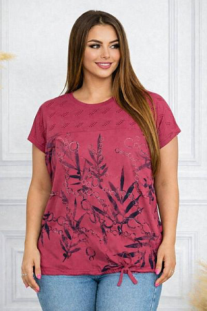 Футболка Elena&Vika 26012 wine - делук