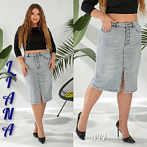 Юбка Liana Denim 394 l.grey - делук