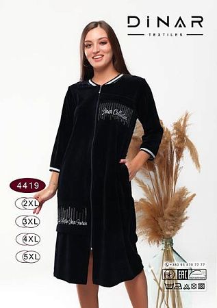 Халат Sss Annet DO-D4419 black - делук