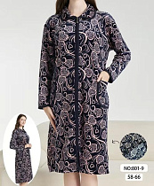 Халат Anion 801-9 black-pink - делук