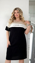 Платье Akulova 2052 black-beige - делук