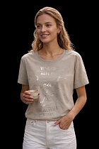 Футболка Levisha 25033 l.beige - делук