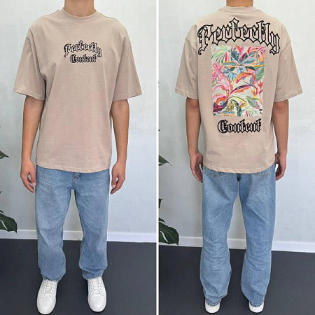 Футболка I8Denim 90553 beige - делук