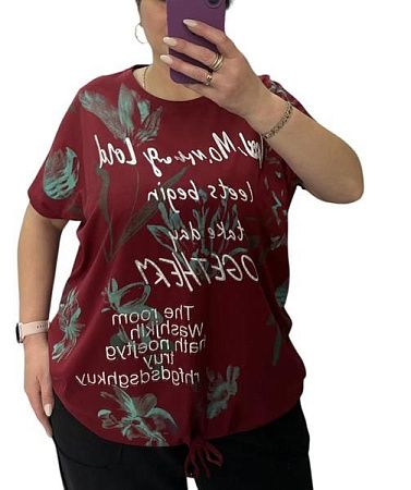 Футболка Levisha 25083 wine - делук