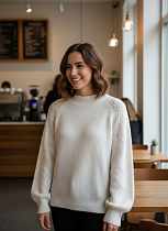 Свитер Lora LR921 white - делук