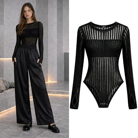 Штаны Спорт Karolina KR616 black - делук