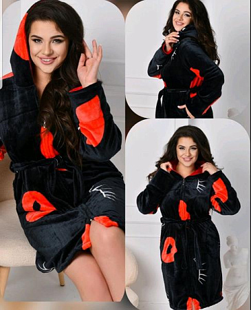 Халат Romeo Life RL852 black - делук