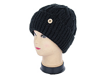 Шапка Angelica PJW001-2 на флісі black - делук
