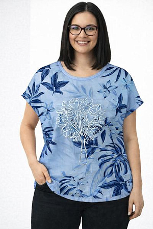 Футболка Elena&Vika 26025 l.blue - делук