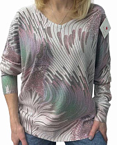 Свитер Levisha 25241 l.grey-lilac - делук