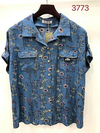 Рубашка Lida 6436 white-blue - делук