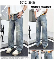 Джинсы God Baron S012 l.blue - делук