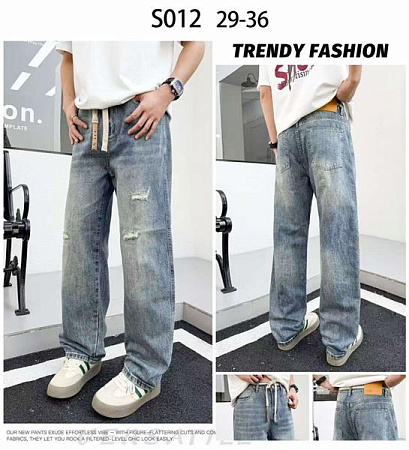 Джинсы God Baron S012 l.blue - делук