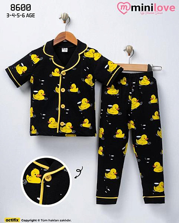 Пижама Meloria 8600 black - делук