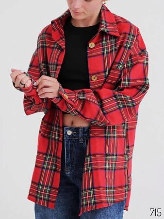 Рубашка Loren 715 red-green - делук