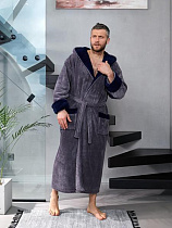 Халат Lindros LD72 grey - делук