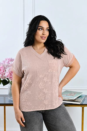 Футболка Elena&Vika 26121 l.beige - делук