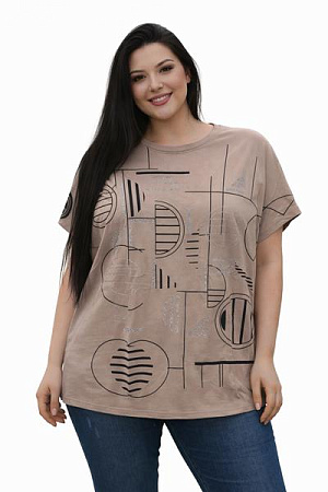 Футболка Elena&Vika 26008 brown - делук